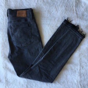 J Crew grey 10" high rise toothpick jeans